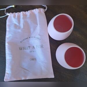 Odeme Silicone Wine Glasses Set in Pink